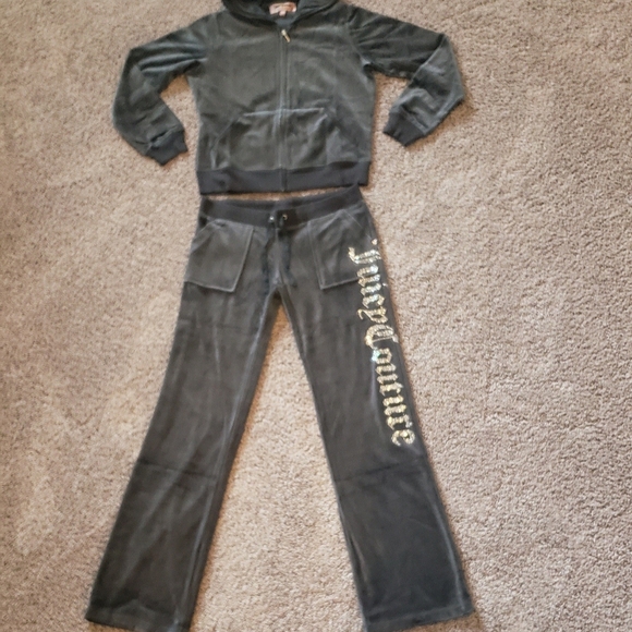 Juicy Couture grey velour tracksuit